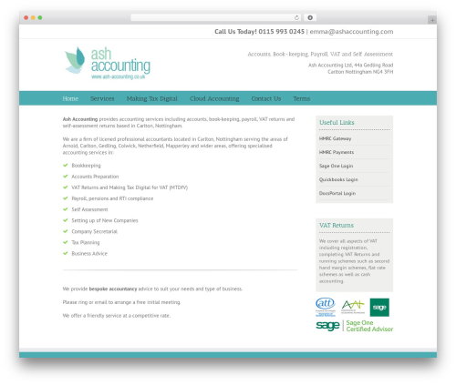 WordPress theme Ash - ash-accounting.co.uk