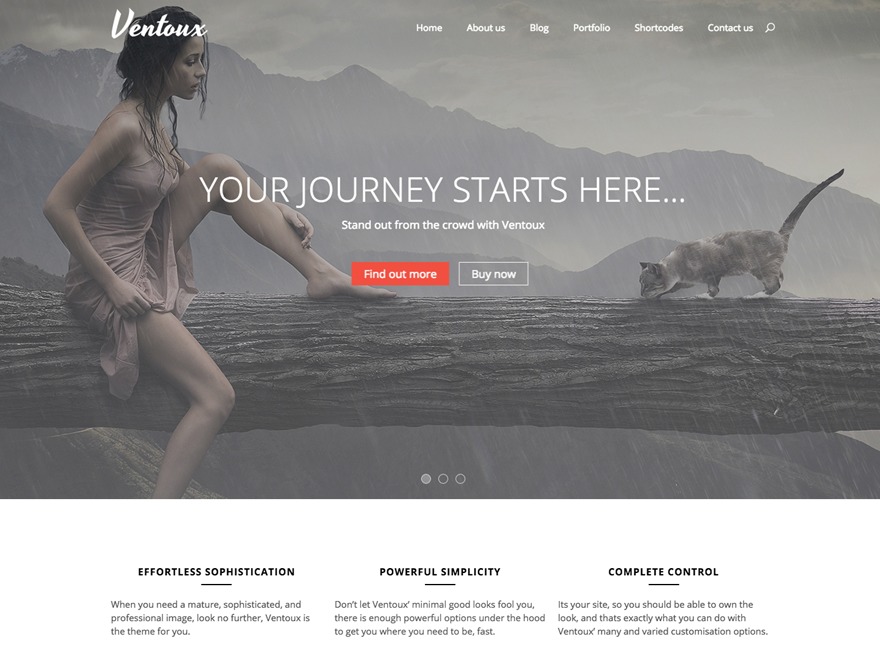 WordPress theme Ventoux (shared on wplocker.com) by Vidall Themes