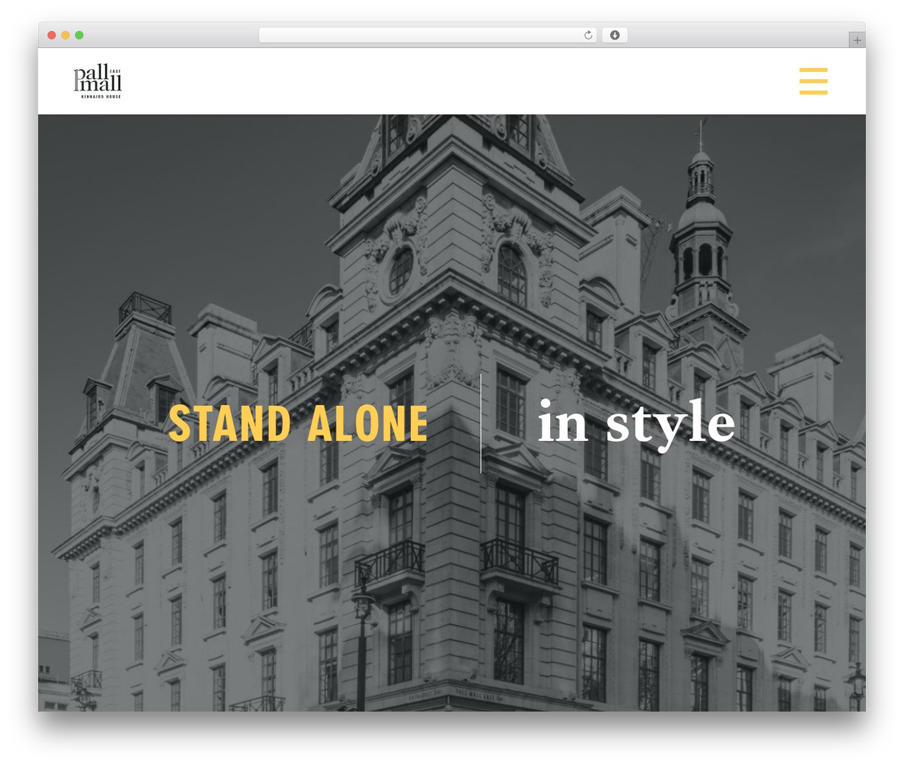 WordPress theme Template - 1pallmall.co.uk