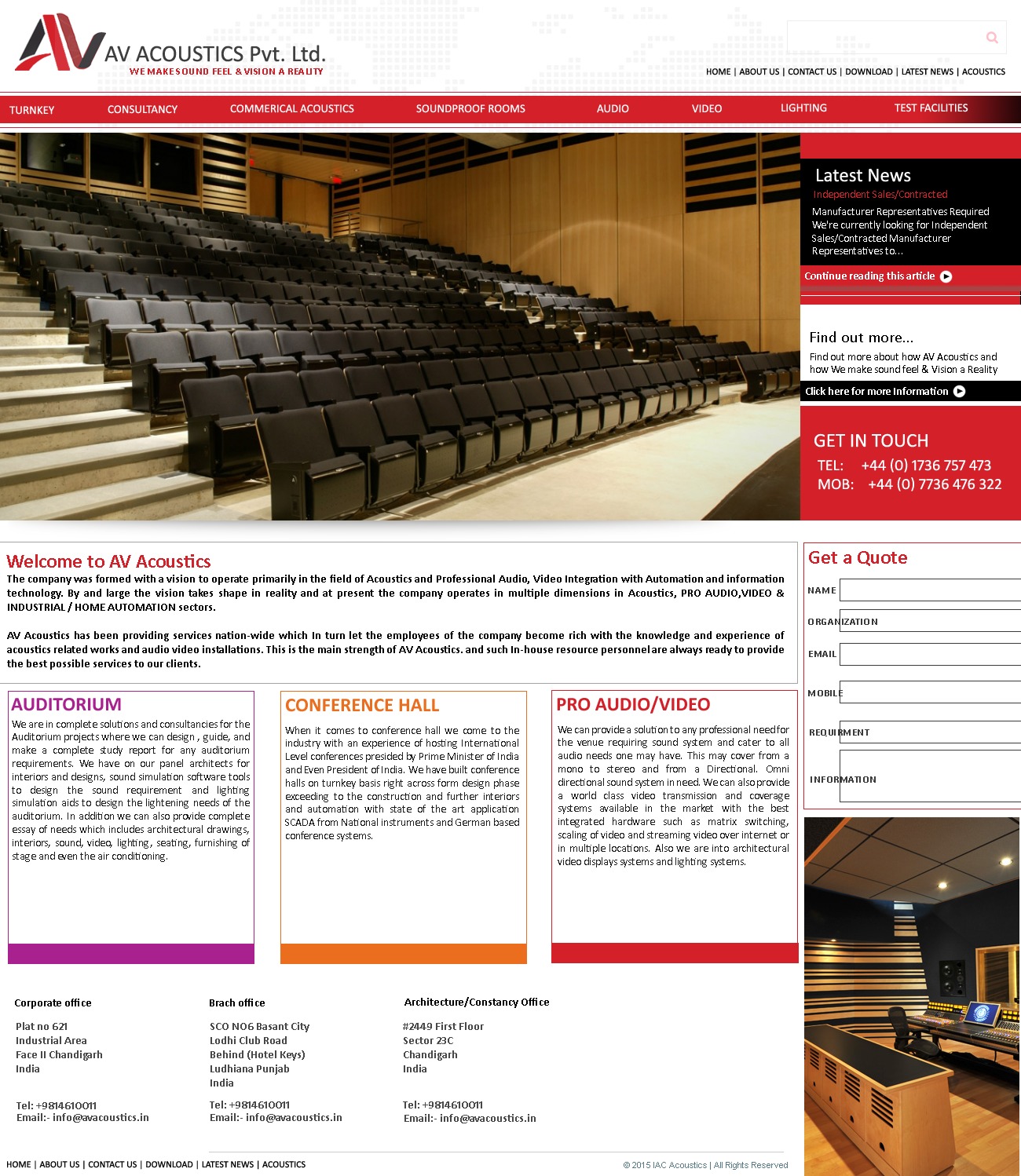 AV Acoustics theme WordPress by Gagandeep Kaur