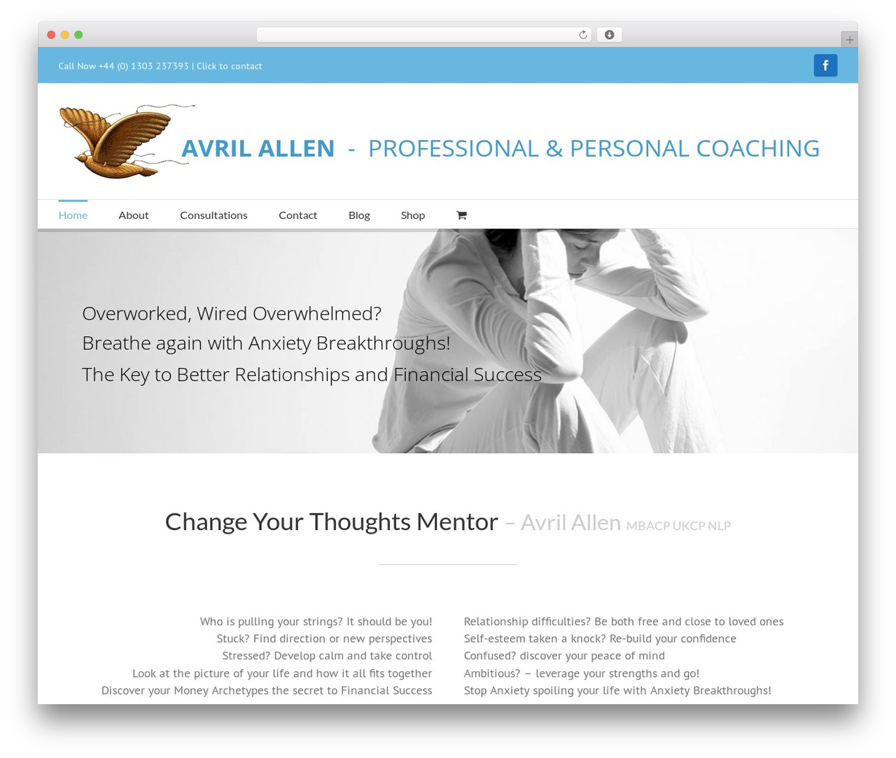 Avada theme WordPress - avrilallen.co.uk
