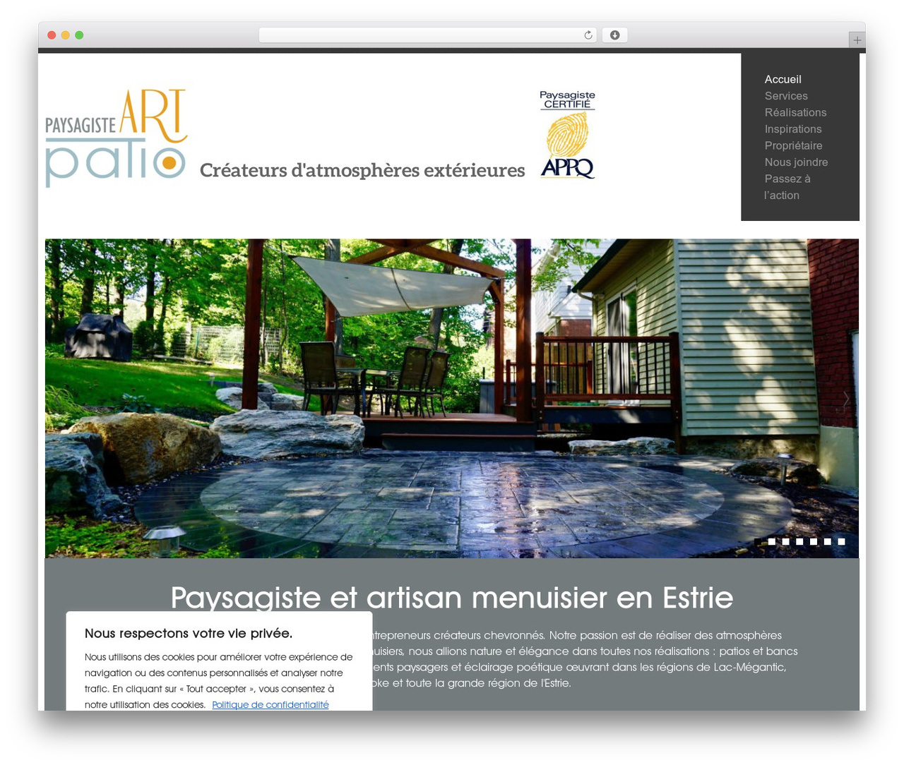 cherry theme WordPress - artpatio.ca