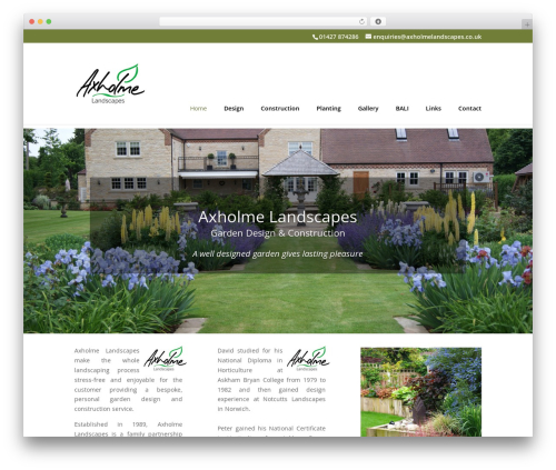 Divi garden WordPress theme - axholmelandscapes.co.uk