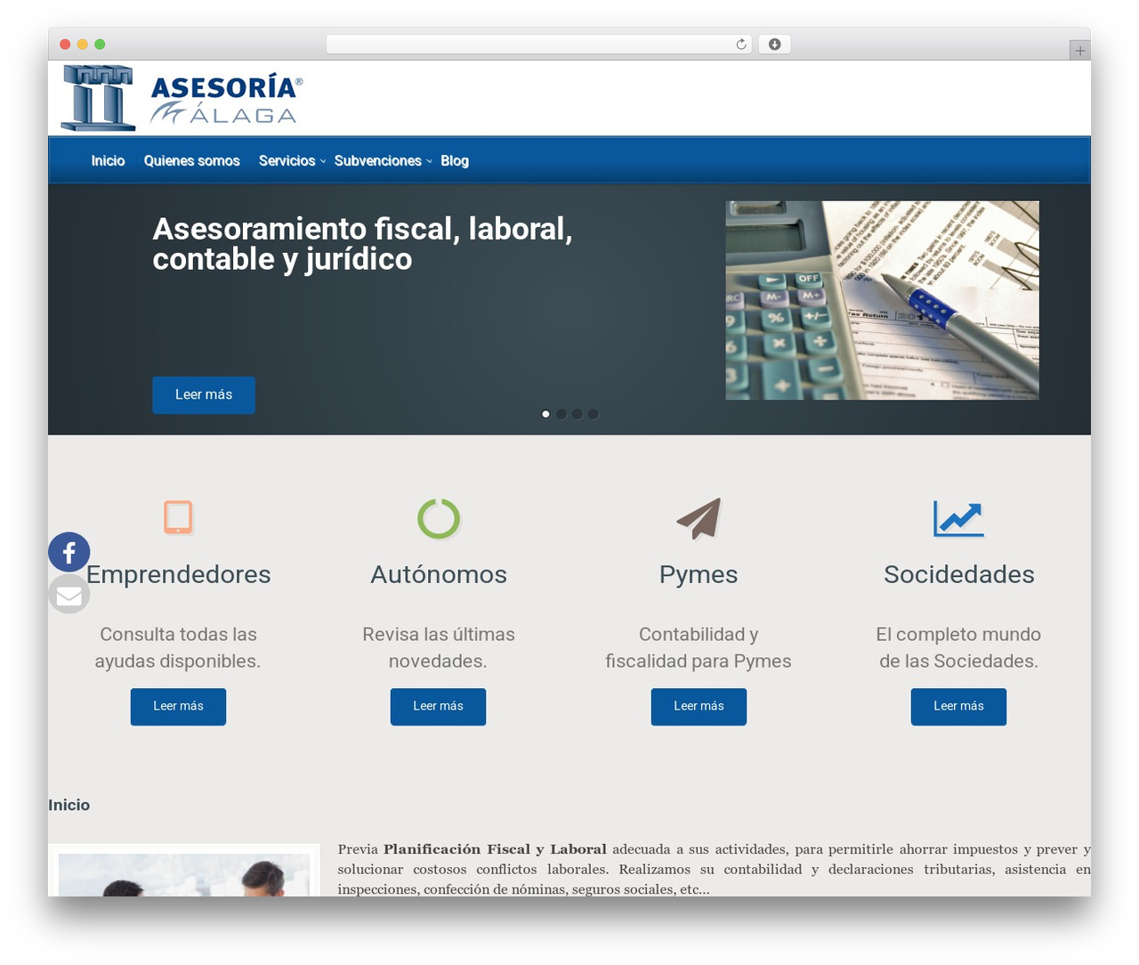 evolve Plus theme WordPress - asesoriamalaga.com