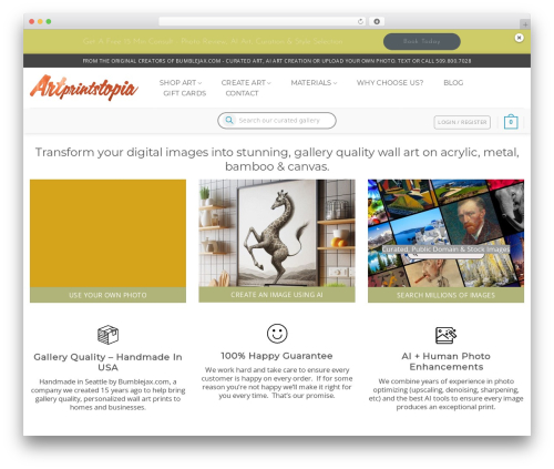 Flatsome WordPress theme for photographers - artprintstopia.com