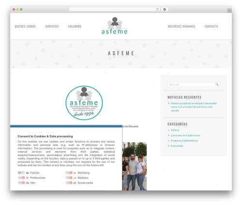 Fundify WordPress theme - asfeme.org