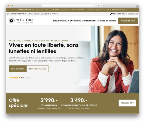 Theme WordPress GeneratePress - visionlemanlaser.ch