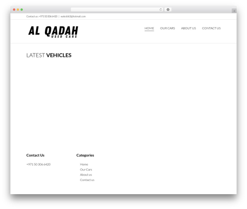 Templateone WordPress theme - alqadahcars.com