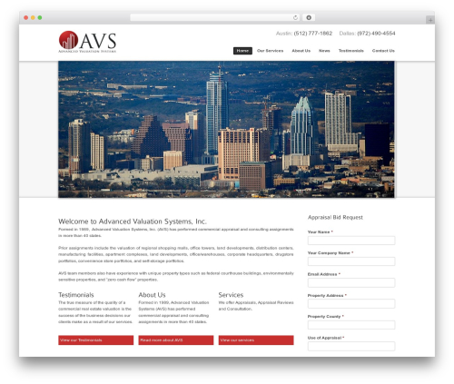 Theme WordPress AVS Custom Theme - avsvaluation.com