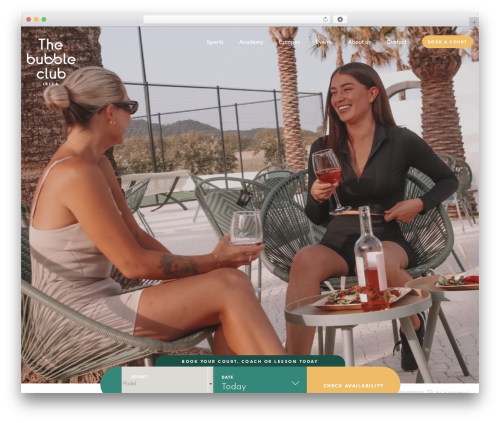 Website WordPress theme - thebubbleclubibiza.com