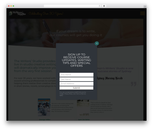 WordPress theme WritersStudio Theme - writerstudio.com.au