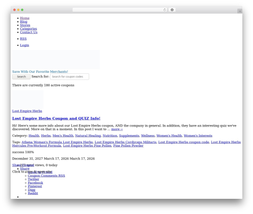 Clipper WordPress theme - awesomecoupons.org