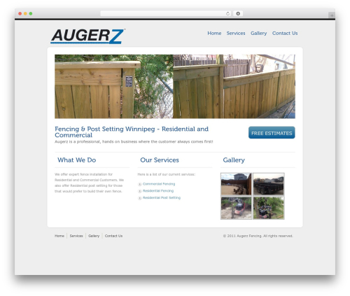 SimpleFolio WordPress theme - augerzfencing.com