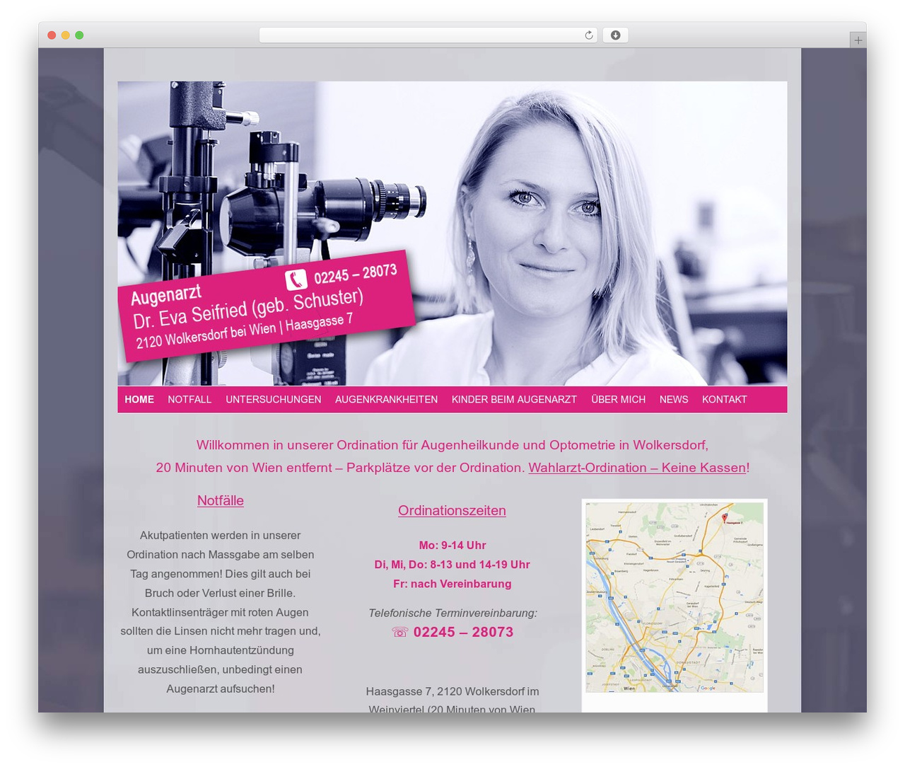 Theme WordPress Headway Base - augenarztinwien.at
