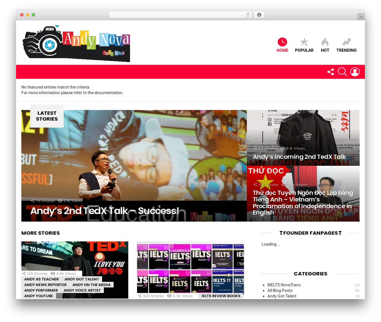WordPress theme Bimber - andynova.com WordPress theme Bimber - andynova.com