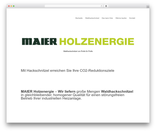 WordPress theme Divi - holzenergie-maier.de