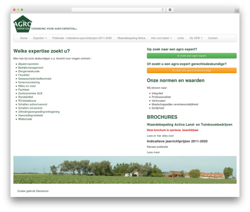 WordPress theme Toolset Bootstrap - agroexperten.be