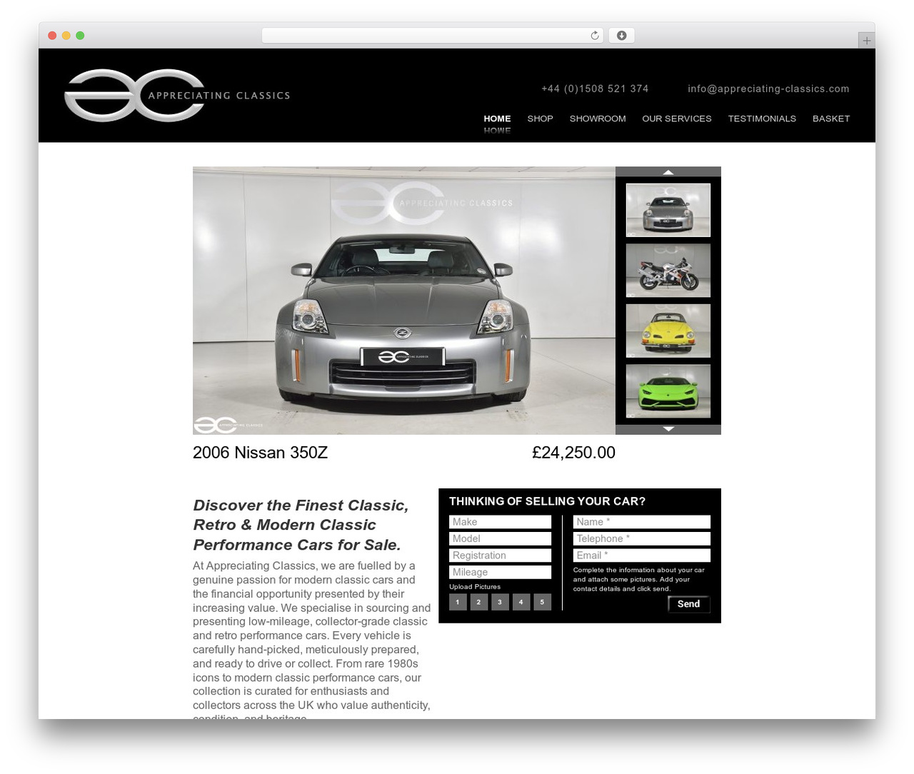 AC WordPress theme - appreciating-classics.com