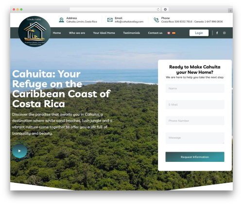 Braintech WordPress theme - cahuitavalley.com