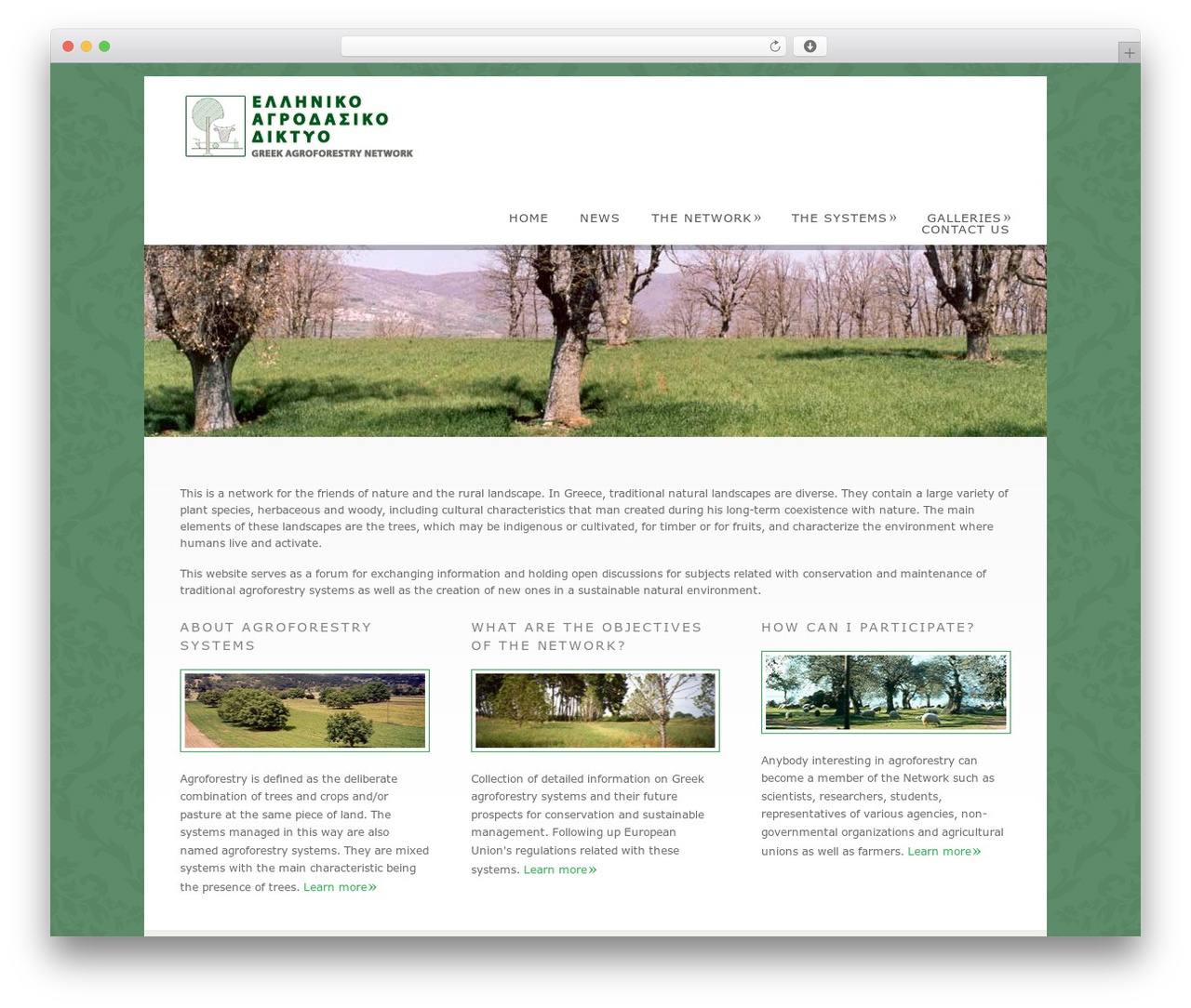 Dandelion theme WordPress - agroforestry.gr/pages