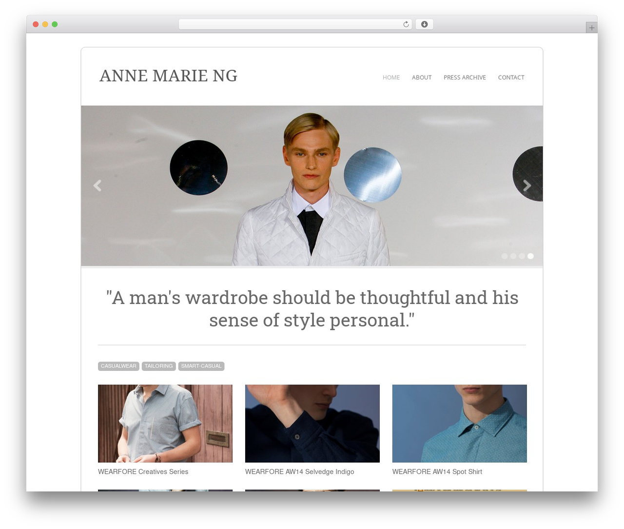 Filtered theme WordPress - annemarieng.com