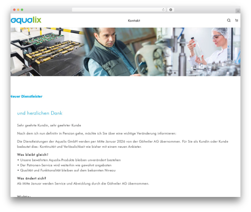 Grimlock woocommerce WordPress plugin - aqualix.ch