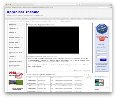 Silver Lexus WordPress theme - appraiserincome.com