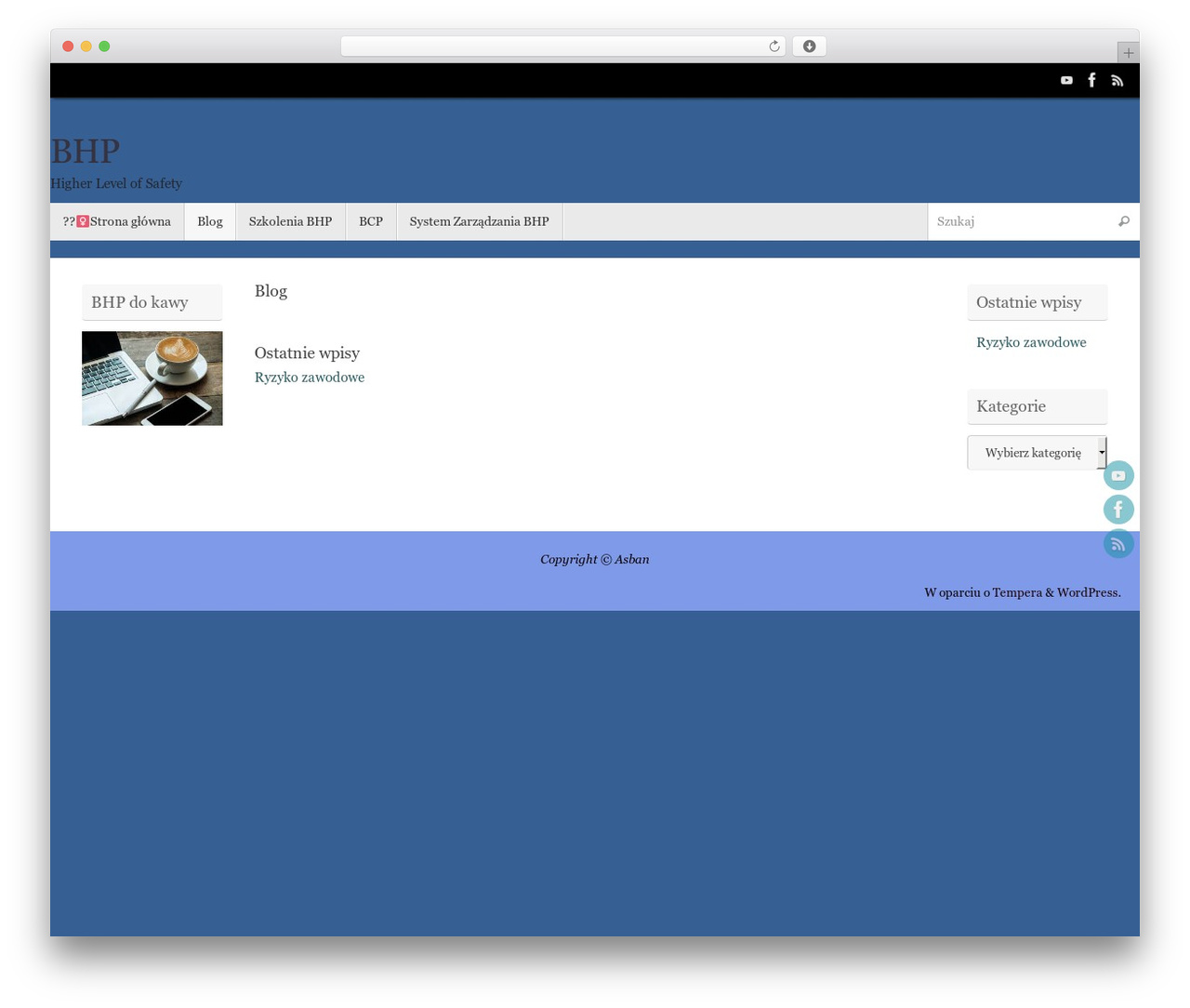 Tempera WordPress theme - asban.pl