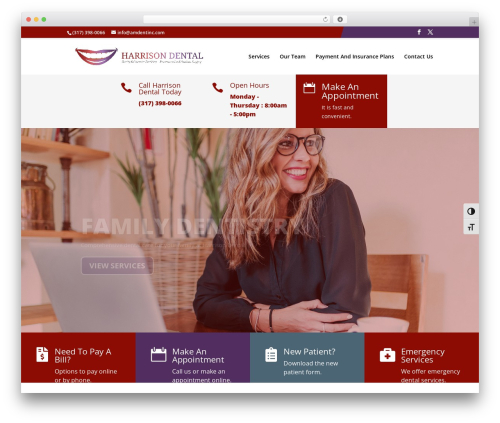 Theme WordPress Divi - harrison-dental.com