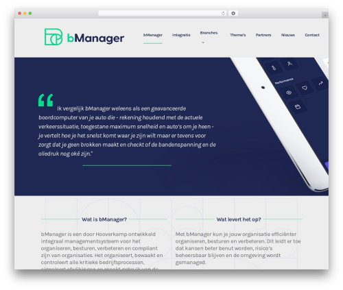WordPress theme bManager - bmanager.nl