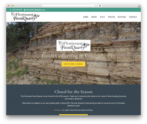 WordPress theme Divi - florissantfossilquarry.com