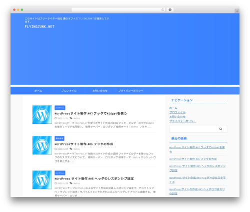 AFFINGER WordPress theme - flyingjunk.net