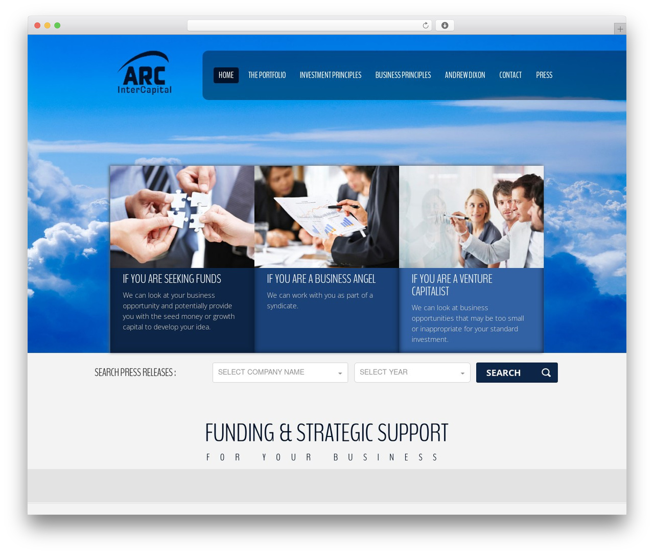 ARC theme WordPress - arcintercapital.com