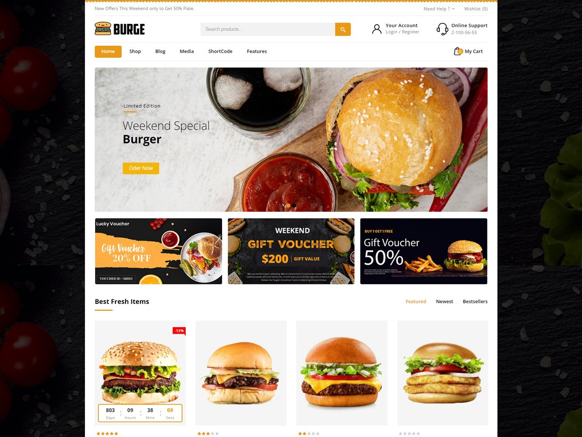 Burge WordPress theme by Andrew