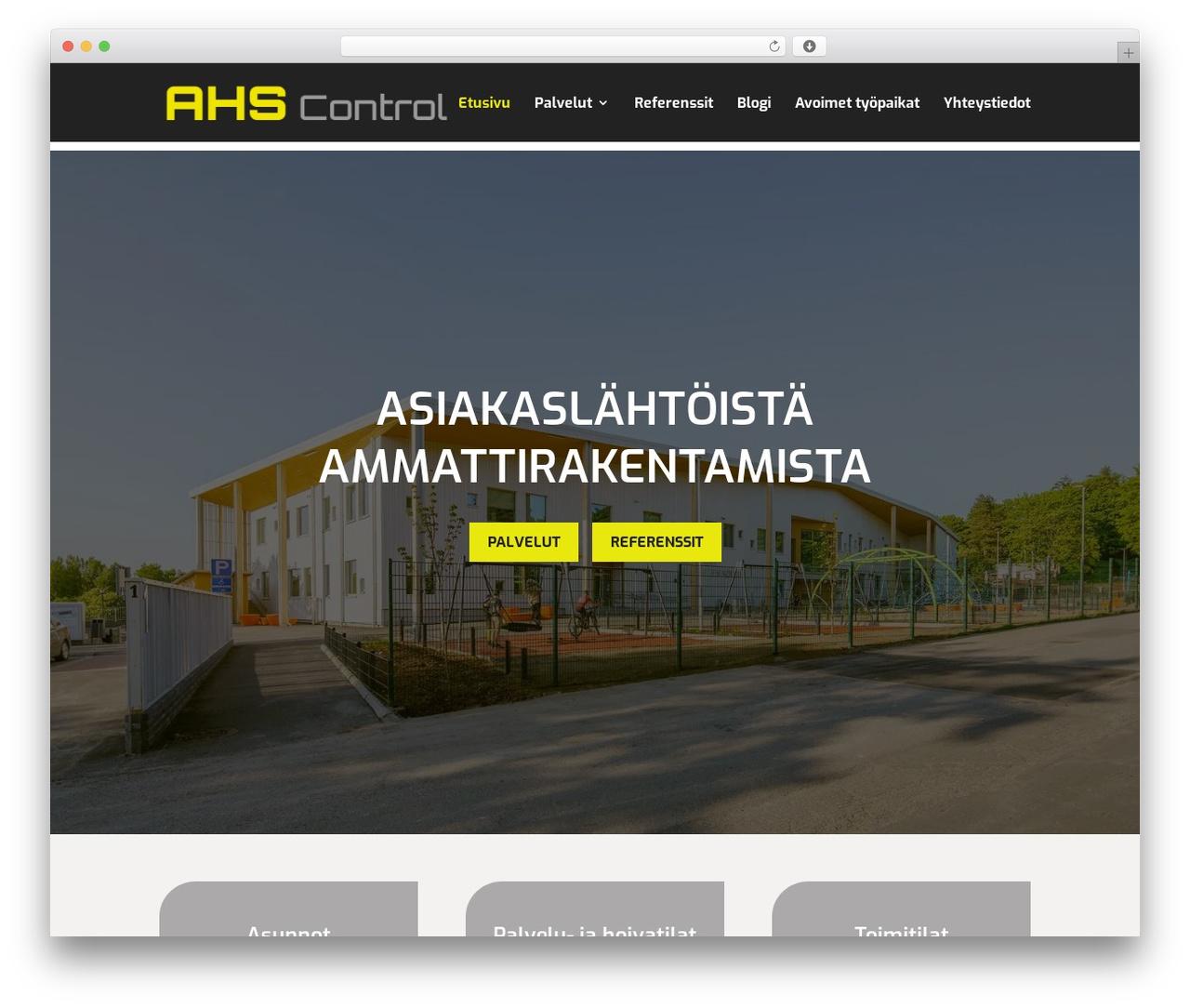 WordPress theme Divi - ahscontrol.fi