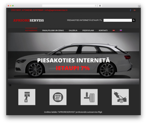 Out of the box WordPress plugin - autoserviss.aprioreserviss.lv