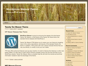WordPress theme Weaver WordPress theme Weaver