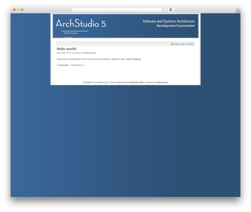 WP theme archstudio.org Theme - archstudio.org