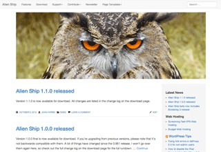 Alien Ship WordPress theme by John Parris