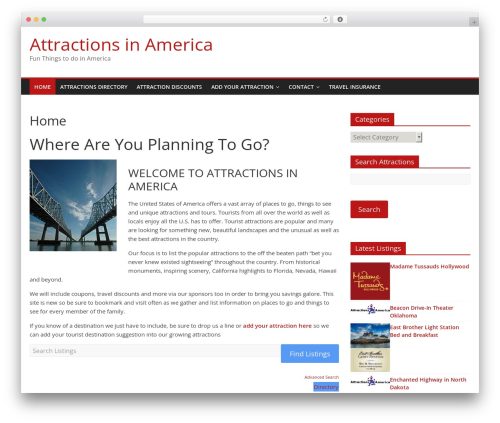 ColorMag best free WordPress theme - attractionsinamerica.com