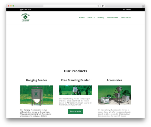 Divi theme WordPress - castawayfeeders.com