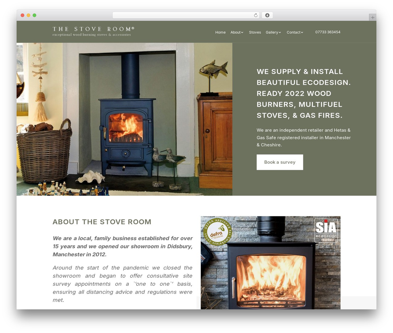 Divi WordPress theme - thestoveroom.co.uk