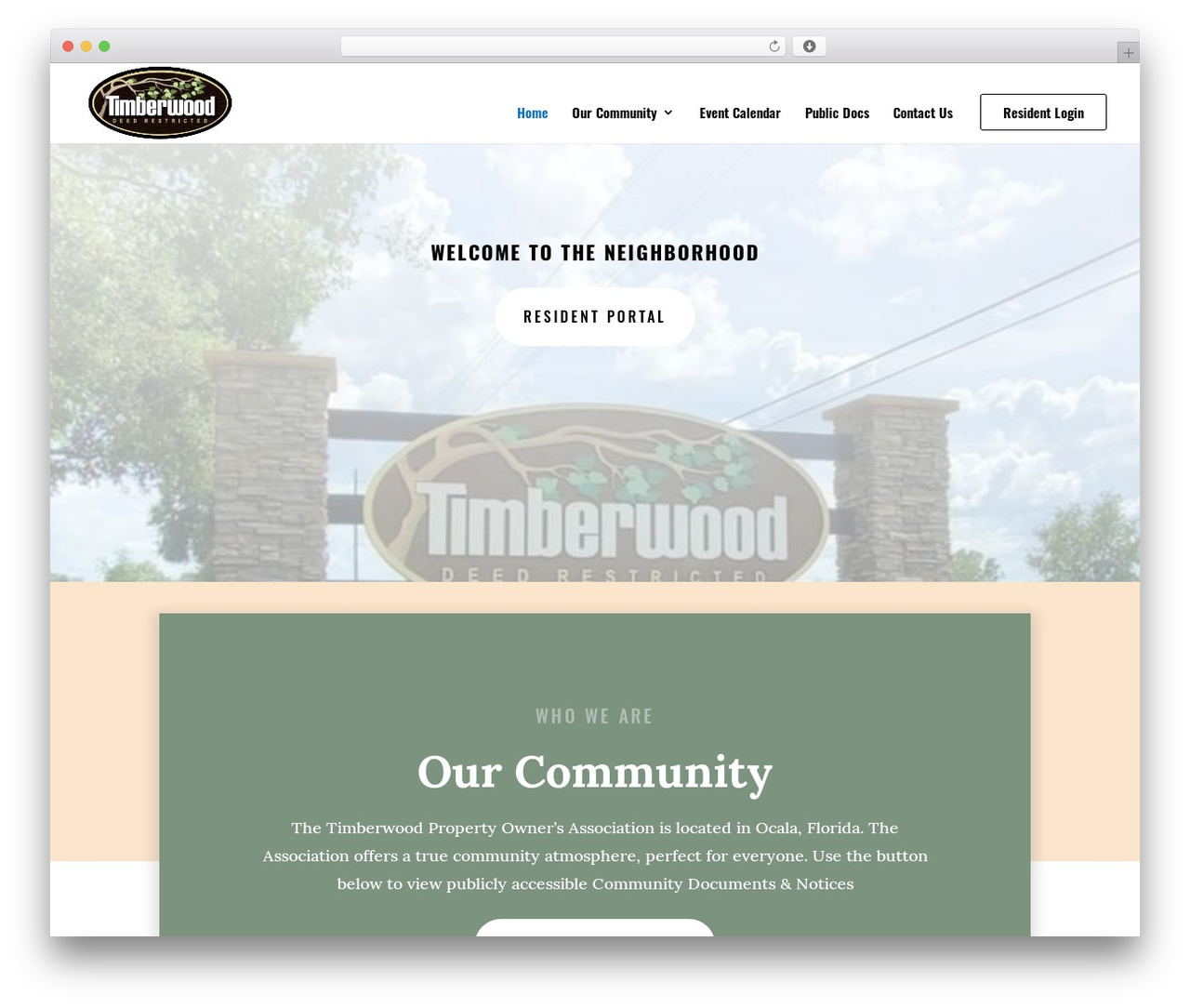 Divi WordPress theme - timberwoodocala.com