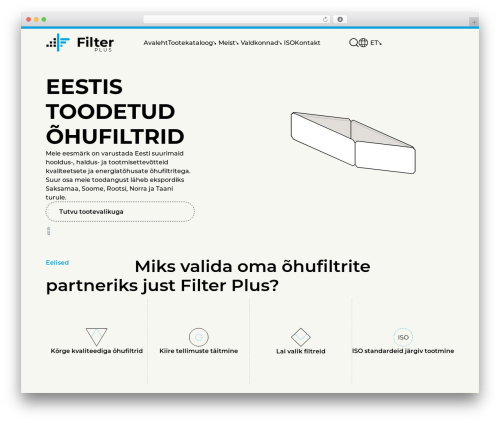Filter Plus WordPress theme design - filterplus.ee
