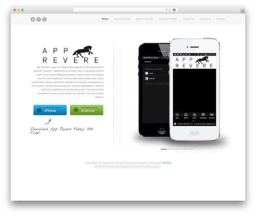 FluidApp premium WordPress theme - apprevere.com