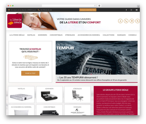 WordPress theme Literie Idéale - laliterieideale.com