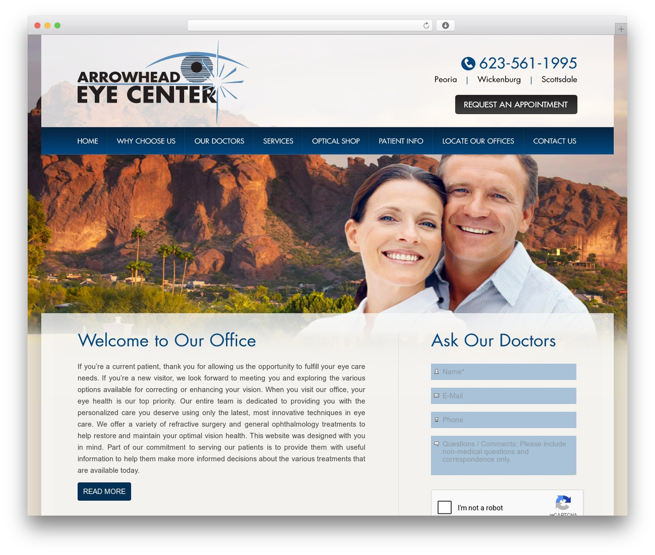 WordPress theme MN Production theme - arrowheadeyecenter.com