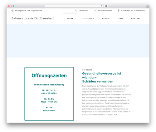 Allsmiles best WordPress template - zahnarzt-eisenhart.de