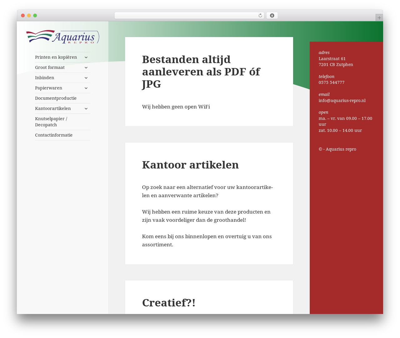Aquato theme WordPress - aquarius-repro.nl Aquato theme WordPress - aquarius-repro.nl