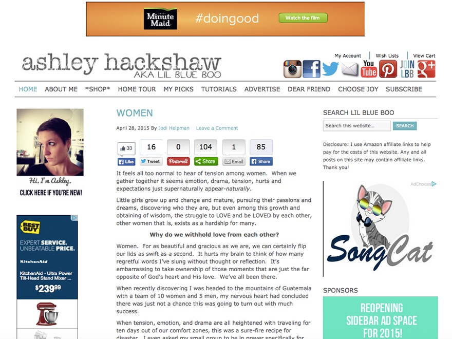 ashleyhackshaw WordPress theme by Dwayne Parton